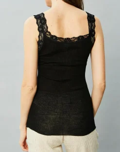 New Mare Débardeur Catherine en Laine & Soie noir