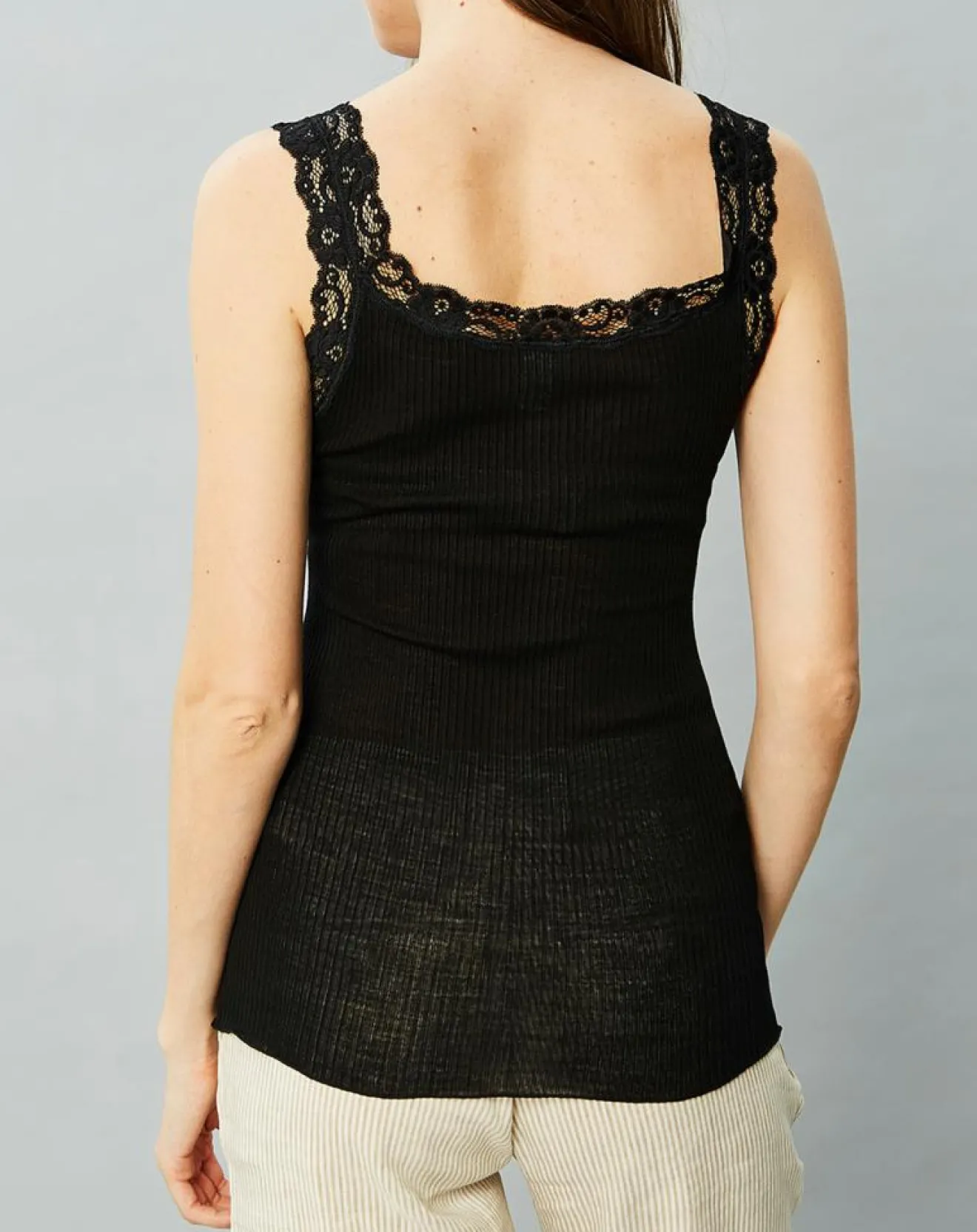 New Mare Débardeur Catherine en Laine & Soie noir