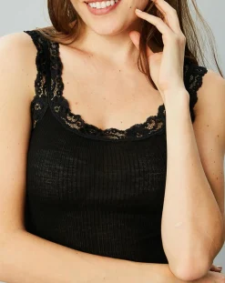 New Mare Débardeur Catherine en Laine & Soie noir