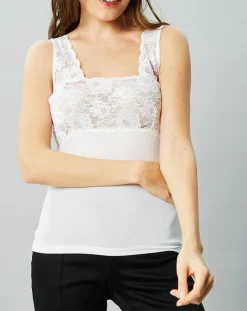 Femme Mare Débardeur Valérie en Micromodal blanc