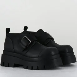 Outlet Lofina Derbies en Cuir 4005 gas noires - Talon : 6cm