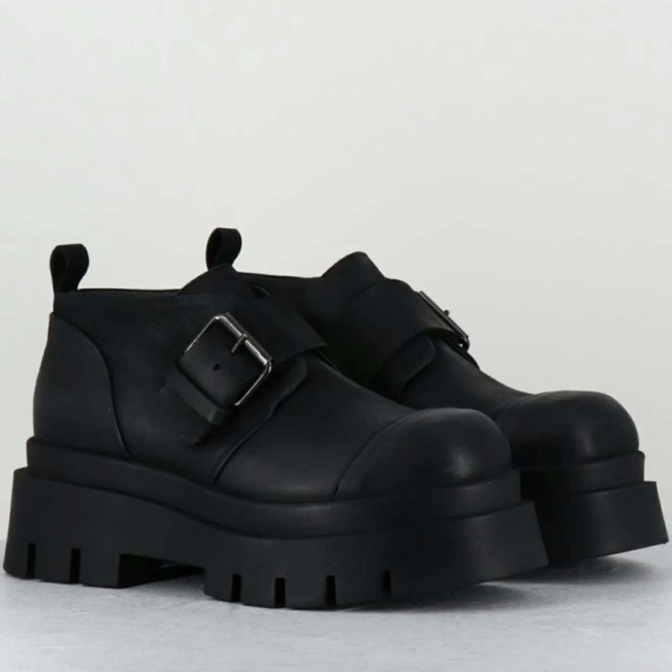 Outlet Lofina Derbies en Cuir 4005 gas noires - Talon : 6cm