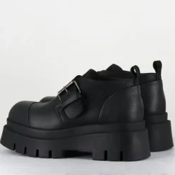 Outlet Lofina Derbies en Cuir 4005 gas noires - Talon : 6cm