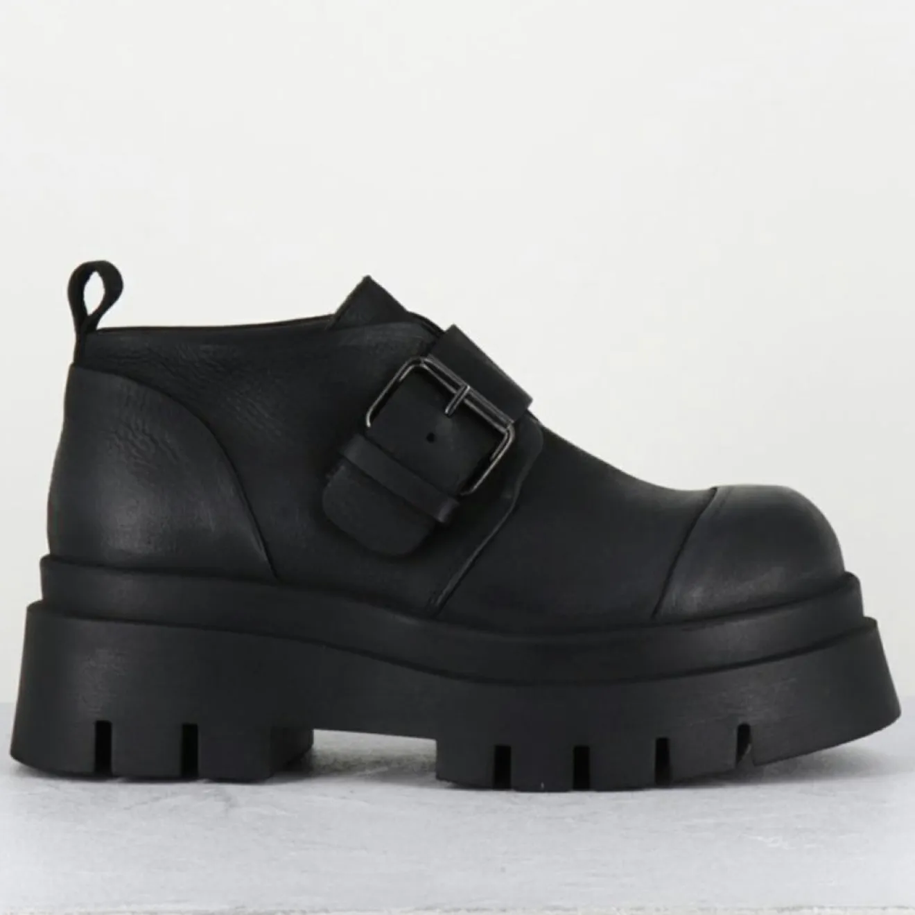 Outlet Lofina Derbies en Cuir 4005 gas noires - Talon : 6cm