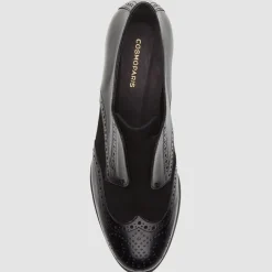 New Cosmoparis Derbies en Cuir et Velours de Cuir Elima noires