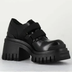 Femme Premiata Derbies en Cuir M6349 noires - Talon : 5.5cm