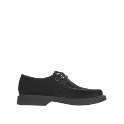 New Saint Laurent Derbies en daim Teddy noires