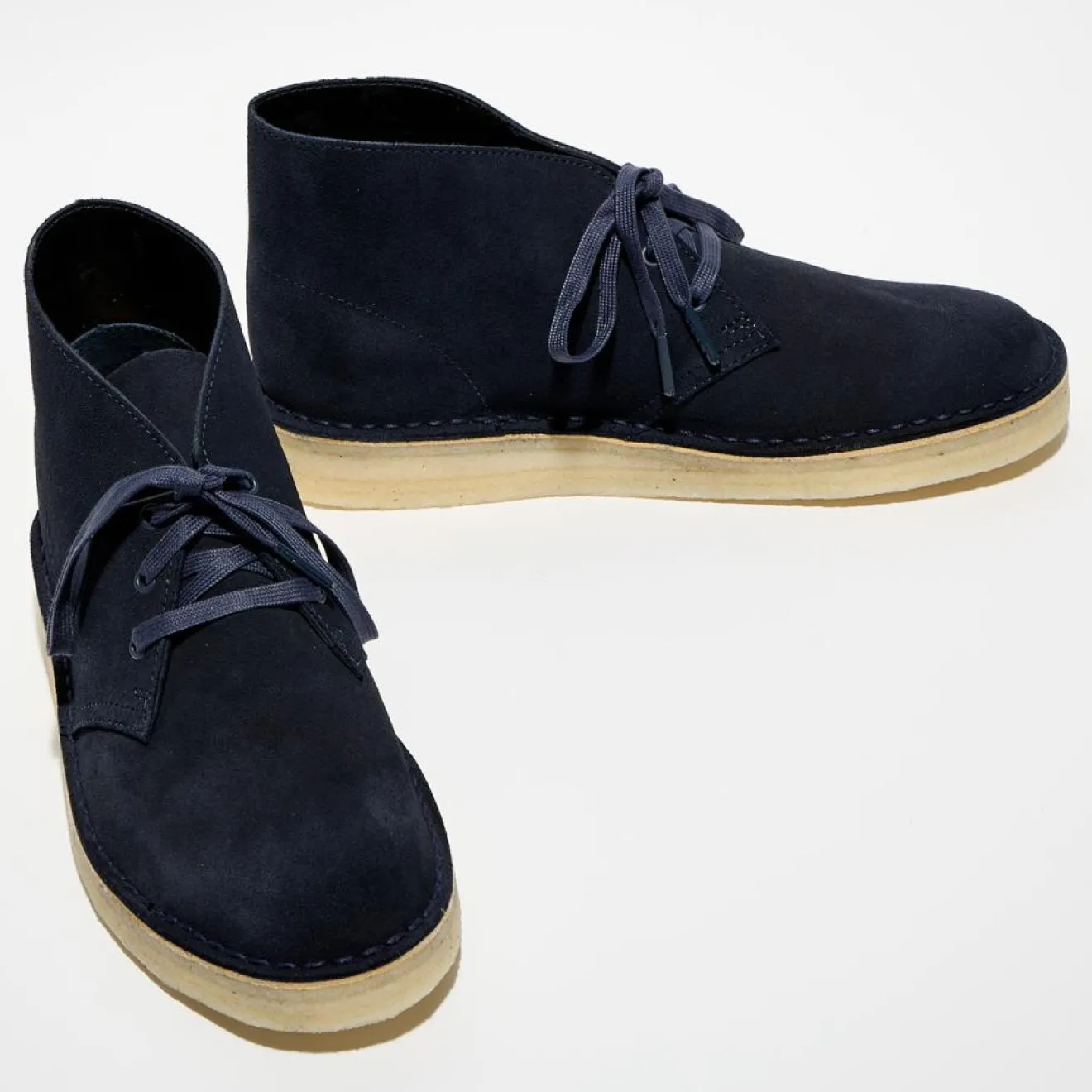 Best Clarks Desert boots en Velours de Cuir Coal marine