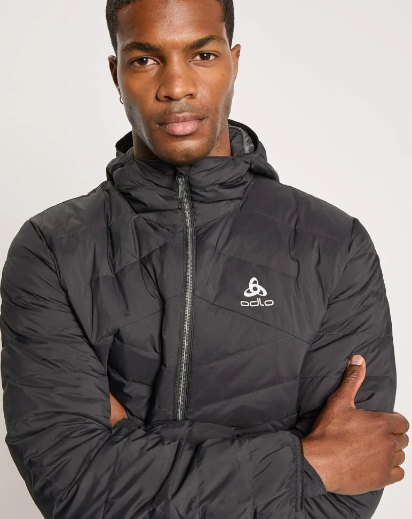 Homme Odlo Doudoune à capuche isolante N-Thermic Warm Helena noire