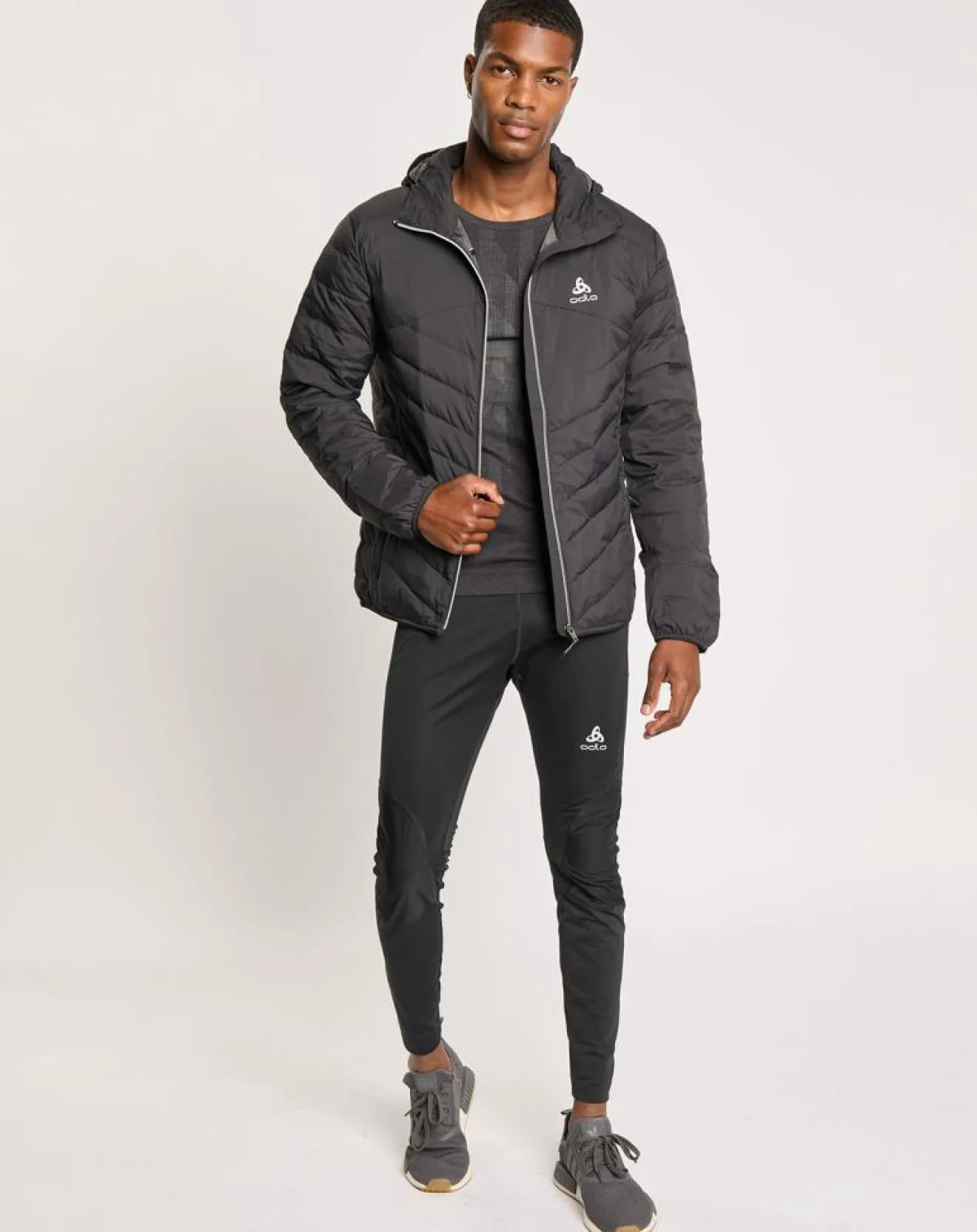 Homme Odlo Doudoune à capuche isolante N-Thermic Warm Helena noire