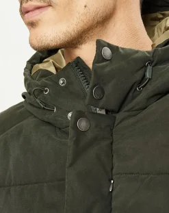 Homme Dockers Doudoune Micro Twill Barn Puffer kaki foncé