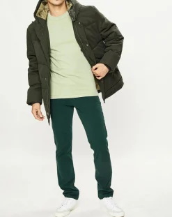 Homme Dockers Doudoune Micro Twill Barn Puffer kaki foncé