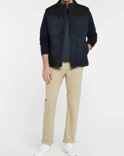Homme Hackett London Doudoune bi-matière sans manches bleu marine