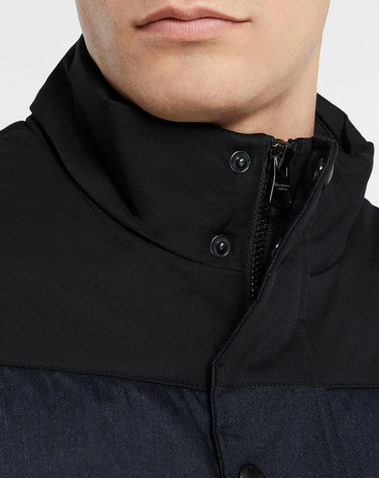 Homme Hackett London Doudoune bi-matière sans manches bleu marine