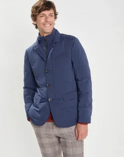 Clearance Hackett London Doudoune Coud bleue