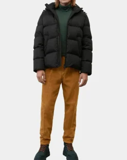 Homme Marc O'Polo Doudoune courte à capuche Puffer noire