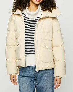 Discount Esprit Doudoune courte col montant zip collection EDC by beige