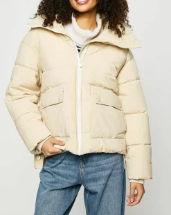 Discount Esprit Doudoune courte col montant zip collection EDC by beige