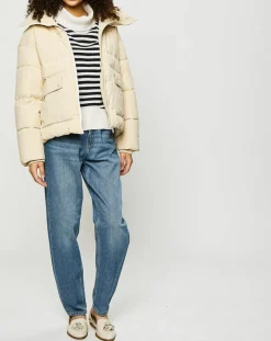 Discount Esprit Doudoune courte col montant zip collection EDC by beige