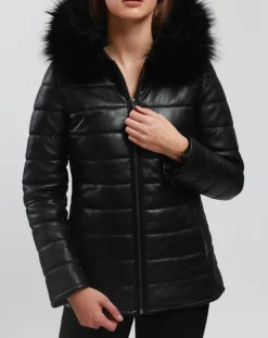 Discount Blue Wellford Doudoune en Cuir Bleny noire