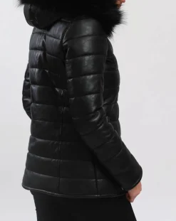 Discount Blue Wellford Doudoune en Cuir Bleny noire