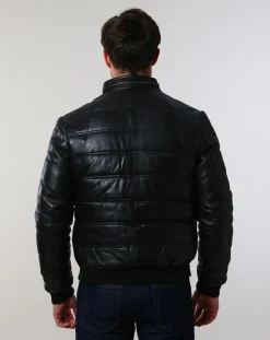 Outlet Chyston Doudoune en Cuir Brad noire