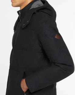 Hackett London Doudoune en Flanelle Puffer gris foncé