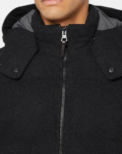 Hackett London Doudoune en Flanelle Puffer gris foncé