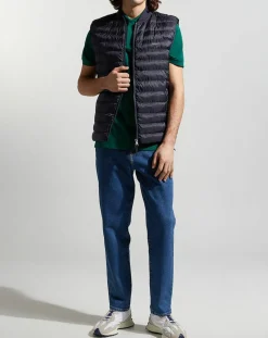 Discount Gant Doudoune légère sans manches bleu foncé