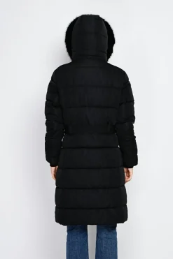 Femme Assuili Doudoune longue avec isolation thermique jusqu'à -20 °C noir