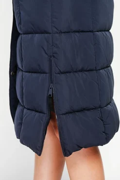 Femme Assuili Doudoune longue bleu nuit