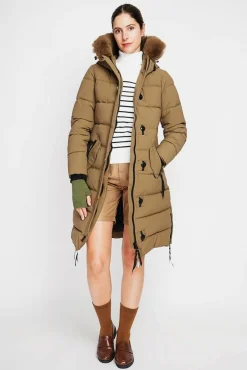 Femme Assuili Doudoune longue marron