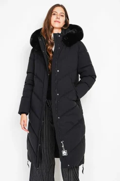 Femme Assuili Doudoune longue noire