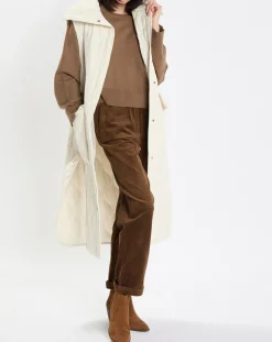 Femme Marc O'Polo Doudoune longue sans manches padded beige