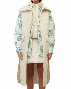 Femme Marc O'Polo Doudoune longue sans manches padded beige