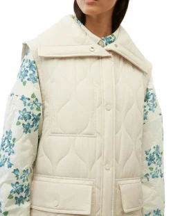 Femme Marc O'Polo Doudoune longue sans manches padded beige