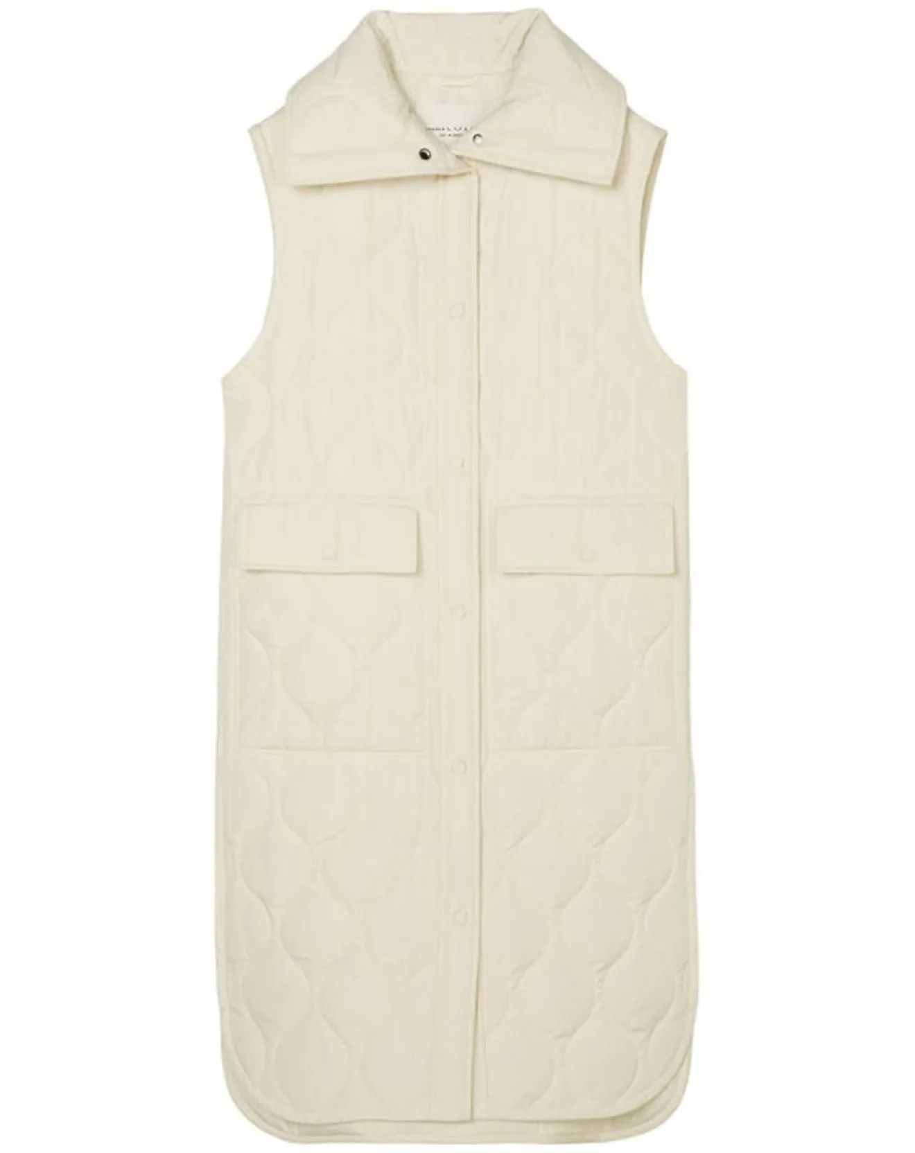 Femme Marc O'Polo Doudoune longue sans manches padded beige