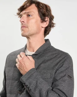 Homme Hackett London Doudoune Pied de Poule gris moyen