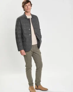 Homme Hackett London Doudoune Pied de Poule gris moyen