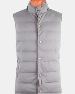 Homme Hackett London Doudoune Réversible gris/rouille