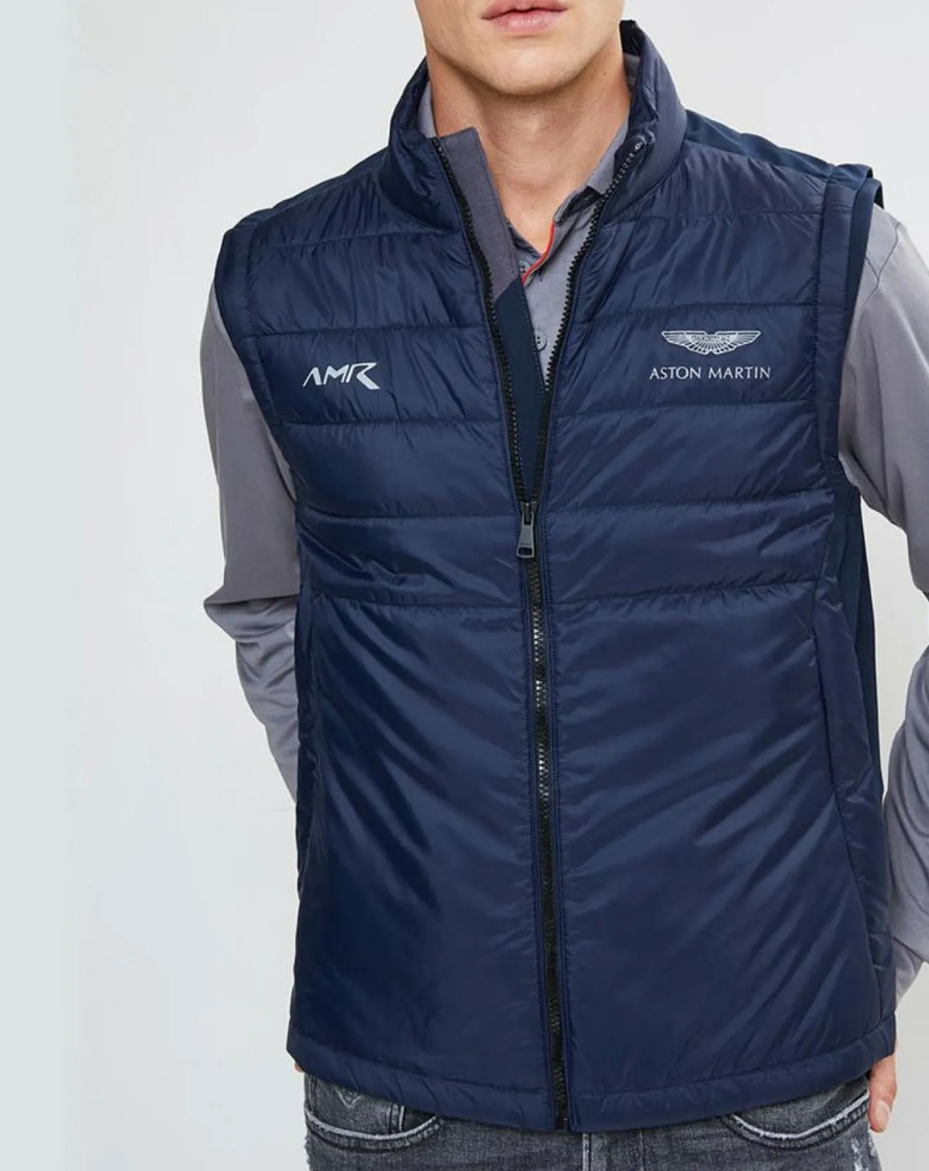 Discount Hackett London Doudoune sans manches Aston Martin Racing bleue