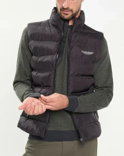 Outlet Hackett London Doudoune sans manches Aston Martin Racing noire