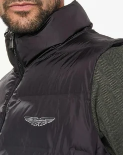 Outlet Hackett London Doudoune sans manches Aston Martin Racing noire