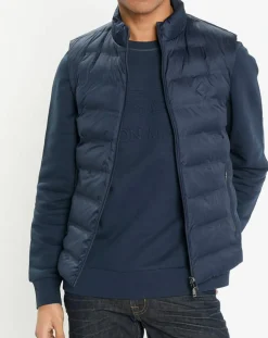 Homme Hackett London Doudoune sans manches bleu marine