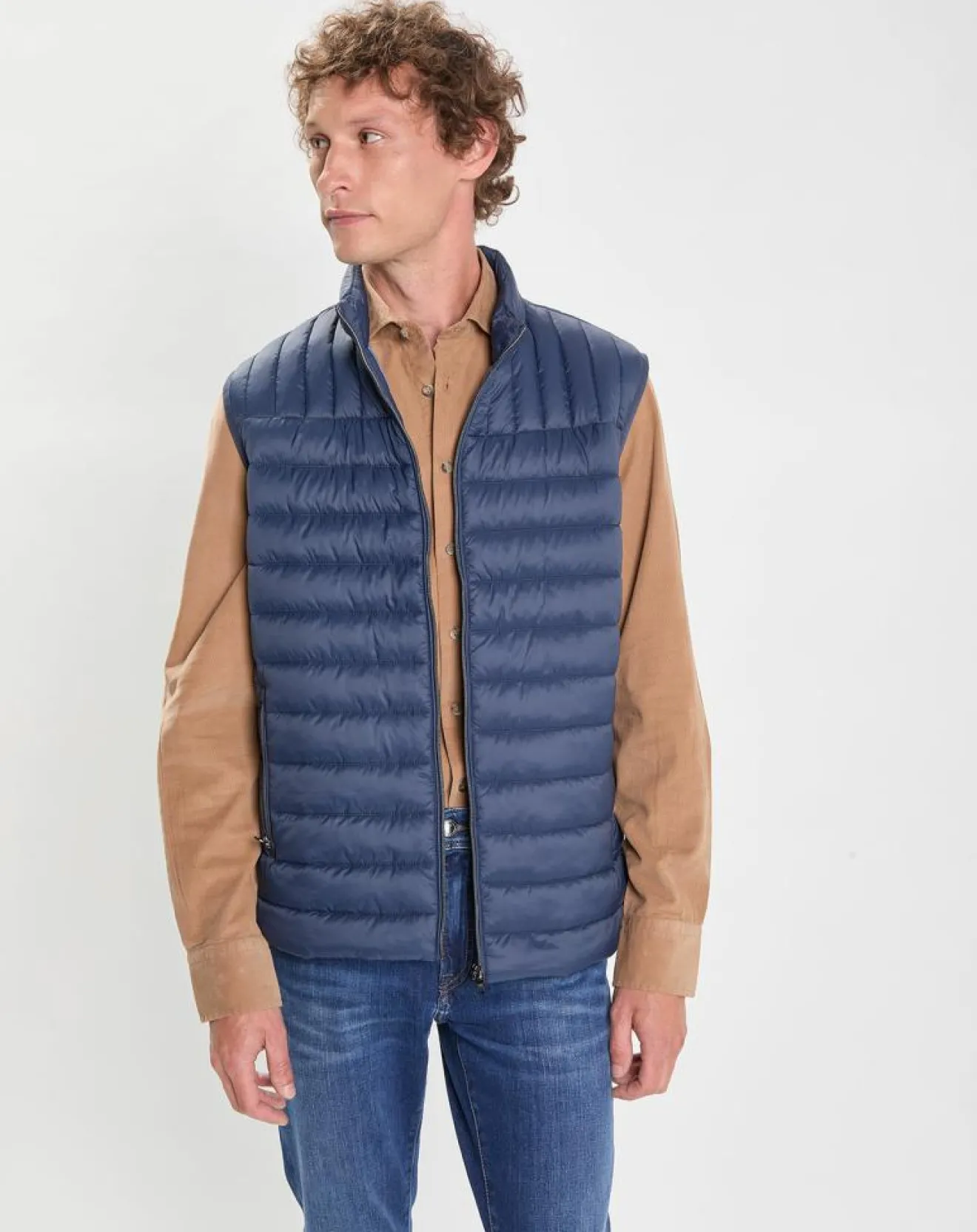 Sale Hackett London Doudoune sans manches bleu marine