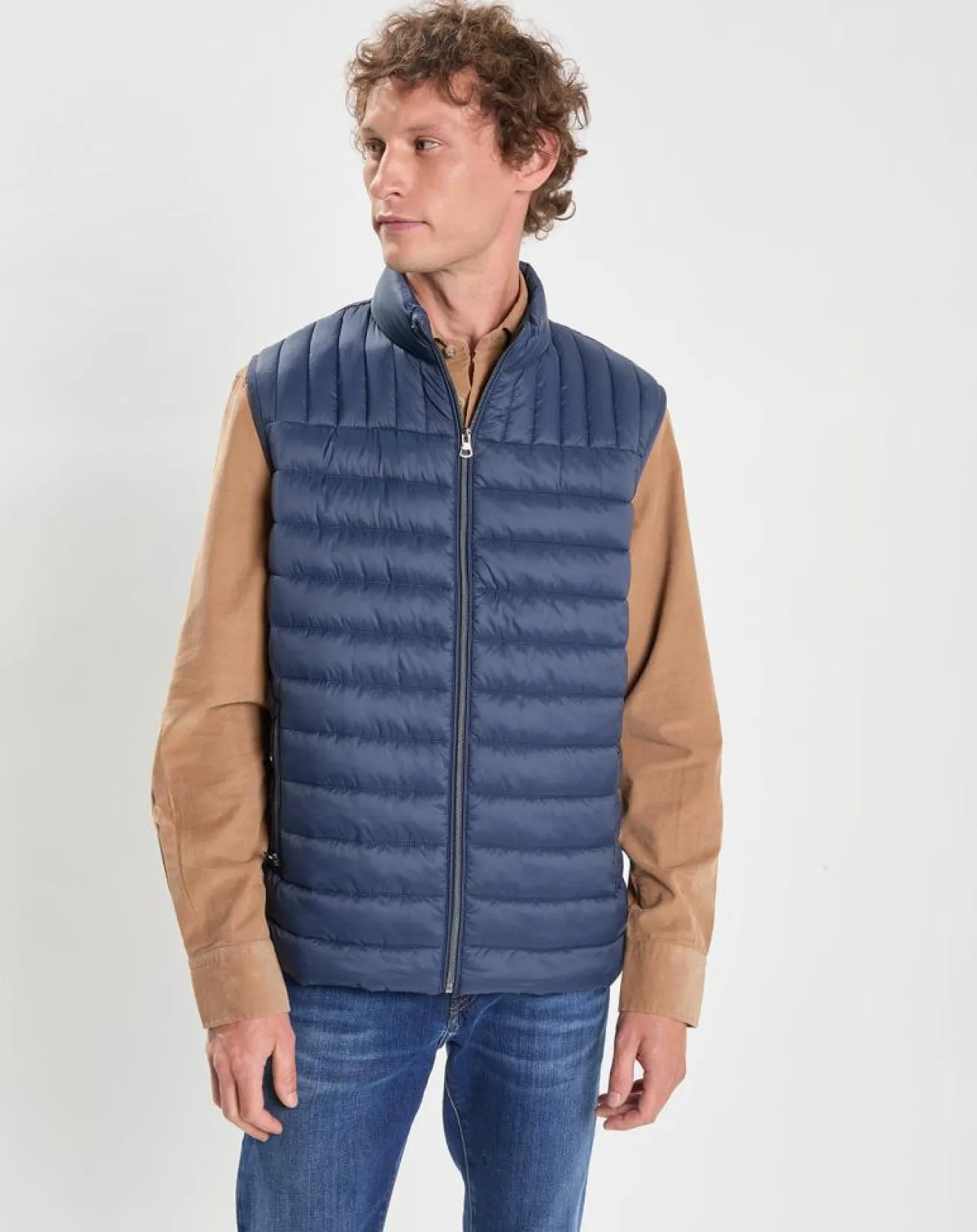 Sale Hackett London Doudoune sans manches bleu marine