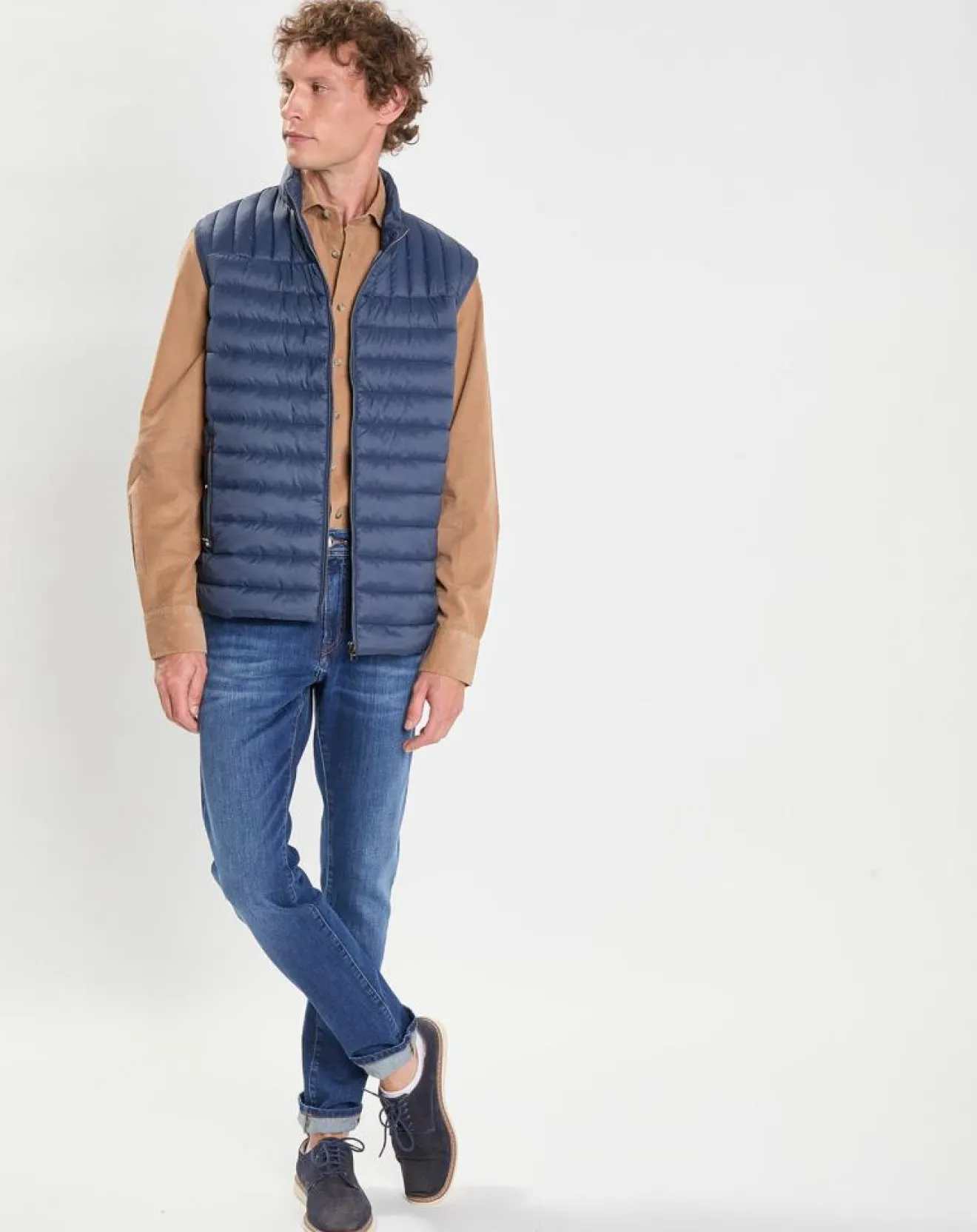 Sale Hackett London Doudoune sans manches bleu marine