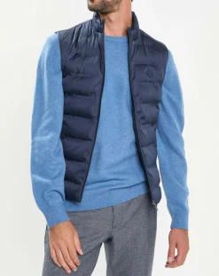 New Hackett London Doudoune sans manches bleu marine