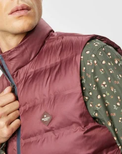 Homme Hackett London Doudoune sans manches bordeaux