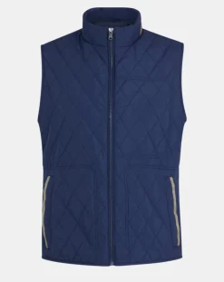 Hot Hackett London Doudoune sans manches Quilted bleu marine